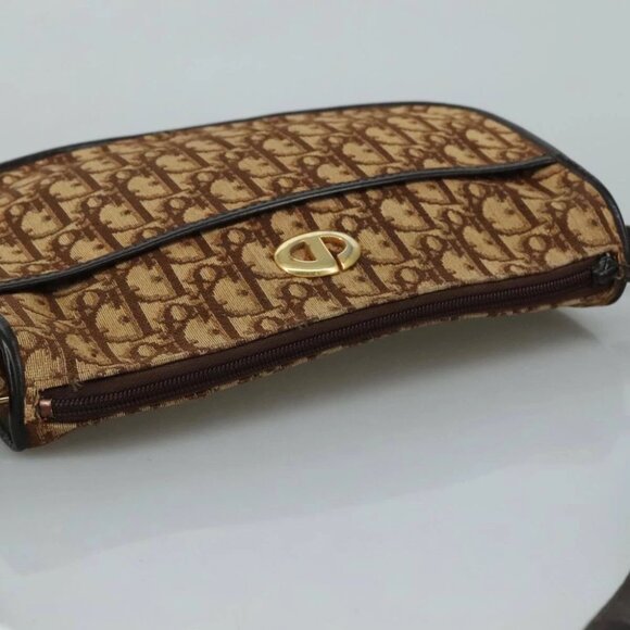 Christian Dior Trotter Canvas Shoulder Bag Brown Auth 108645V - Picture 7 of 14